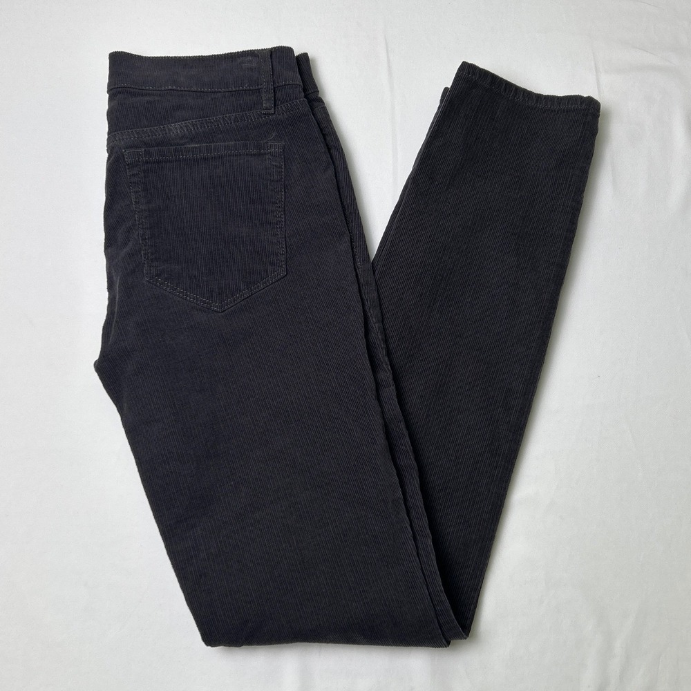 Loft Womens Low Rise Modern Skinny Corduroy Pants Size 24/00 Charcoal Gray NEW